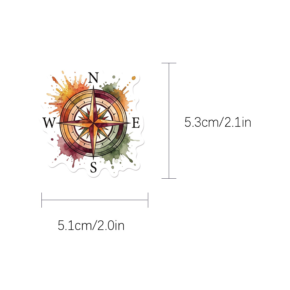 50Pcs Cartoon Retro Compass St - Tablet Accessories Kids 评论和价格