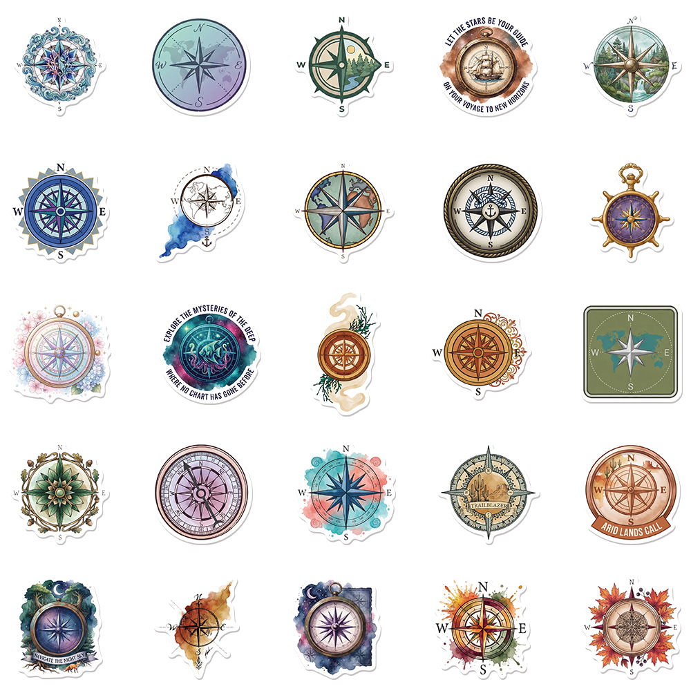 50Pcs Cartoon Retro Compass St - Tablet Accessories Kids 评论和价格