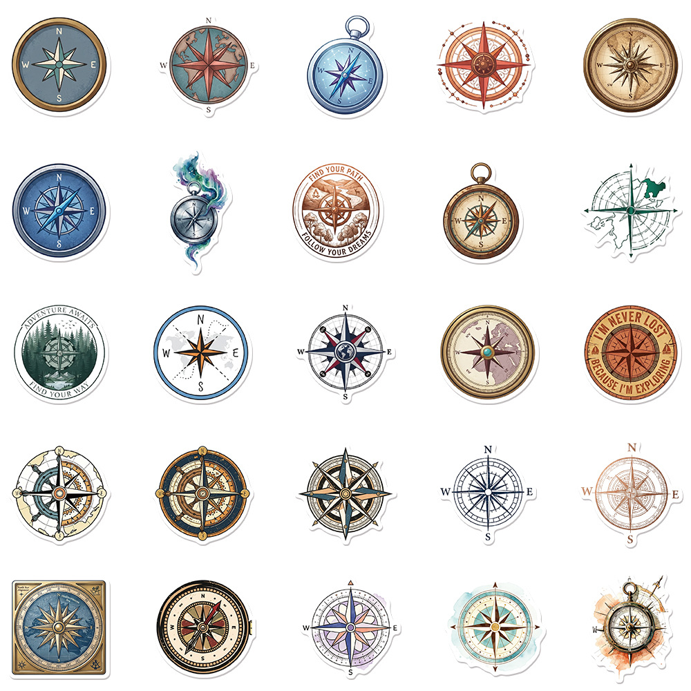 50Pcs Cartoon Retro Compass St - Tablet Accessories Kids 评论和价格