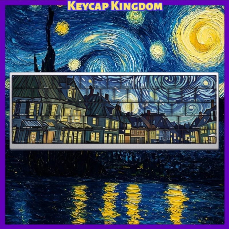 Van Gogh Starry Sky Theme Keyc - Tablet Accessories Keyboard 评论和价格