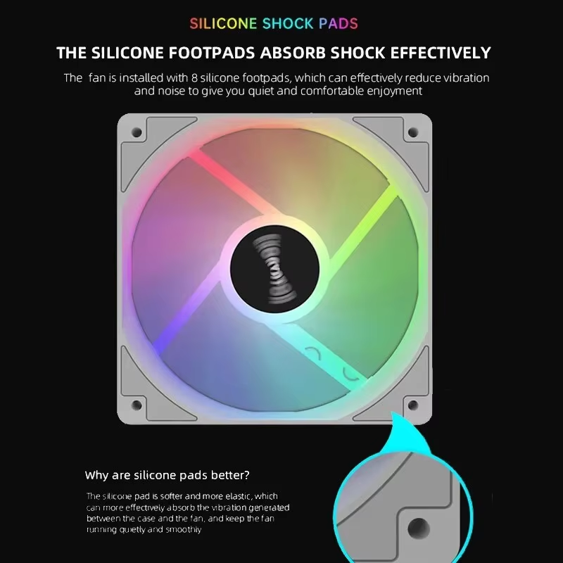 120mm PC Case Fan 12V RGB Cycl - Tablet Accessories Aesthetic 评论和价格