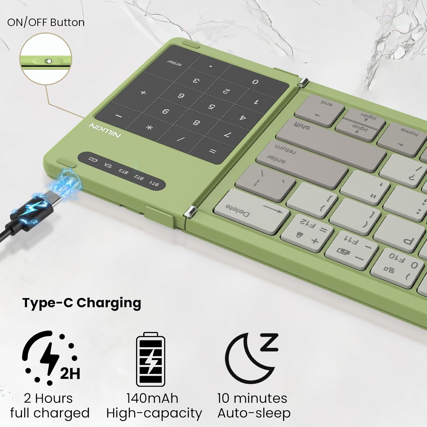 NILLKIN Mini Foldable Wireless - Tablet Accessories Keyboard 评论和价格